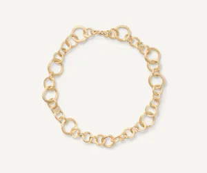 18K Yellow Gold Link Collar Necklace