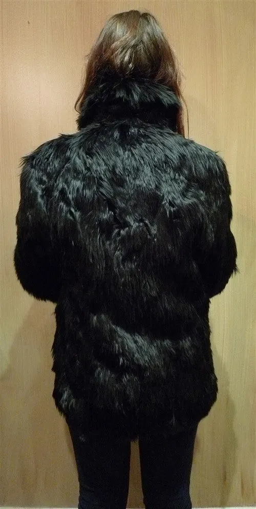 32 Paradis Pour Sprung Freres Black Alpaca Fur Jacket