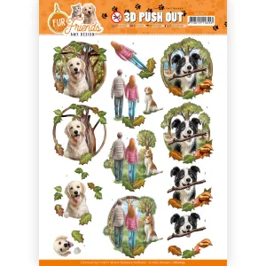 3D Diecut Sheet - Amy Design / Fur Friends / Walking the Dog