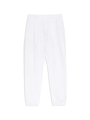 Adria Mesh Track Pant- Brilliant White