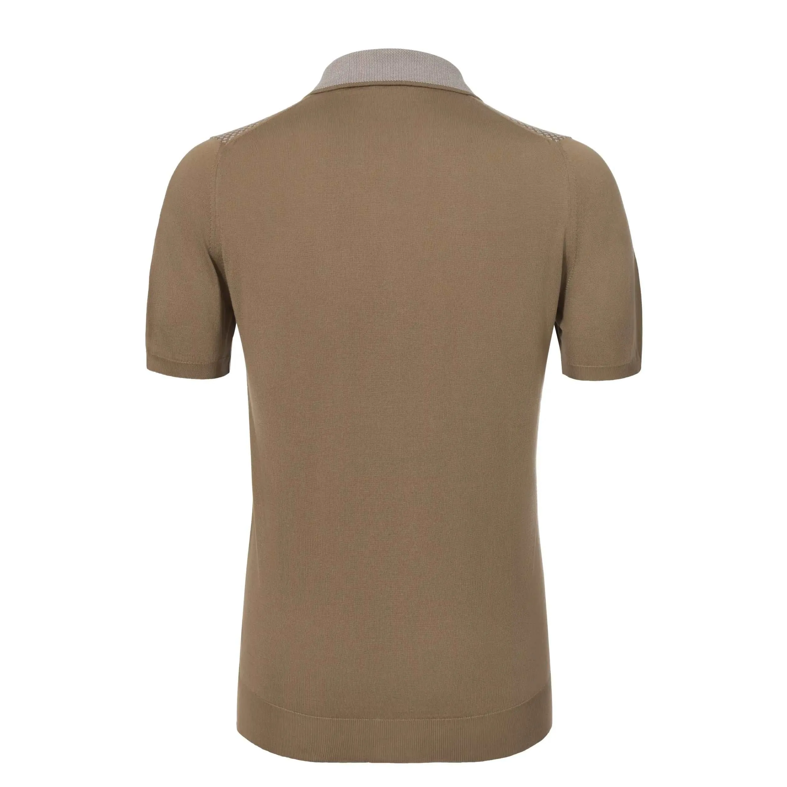 All-Monogram Polo Shirt in Sand Brown