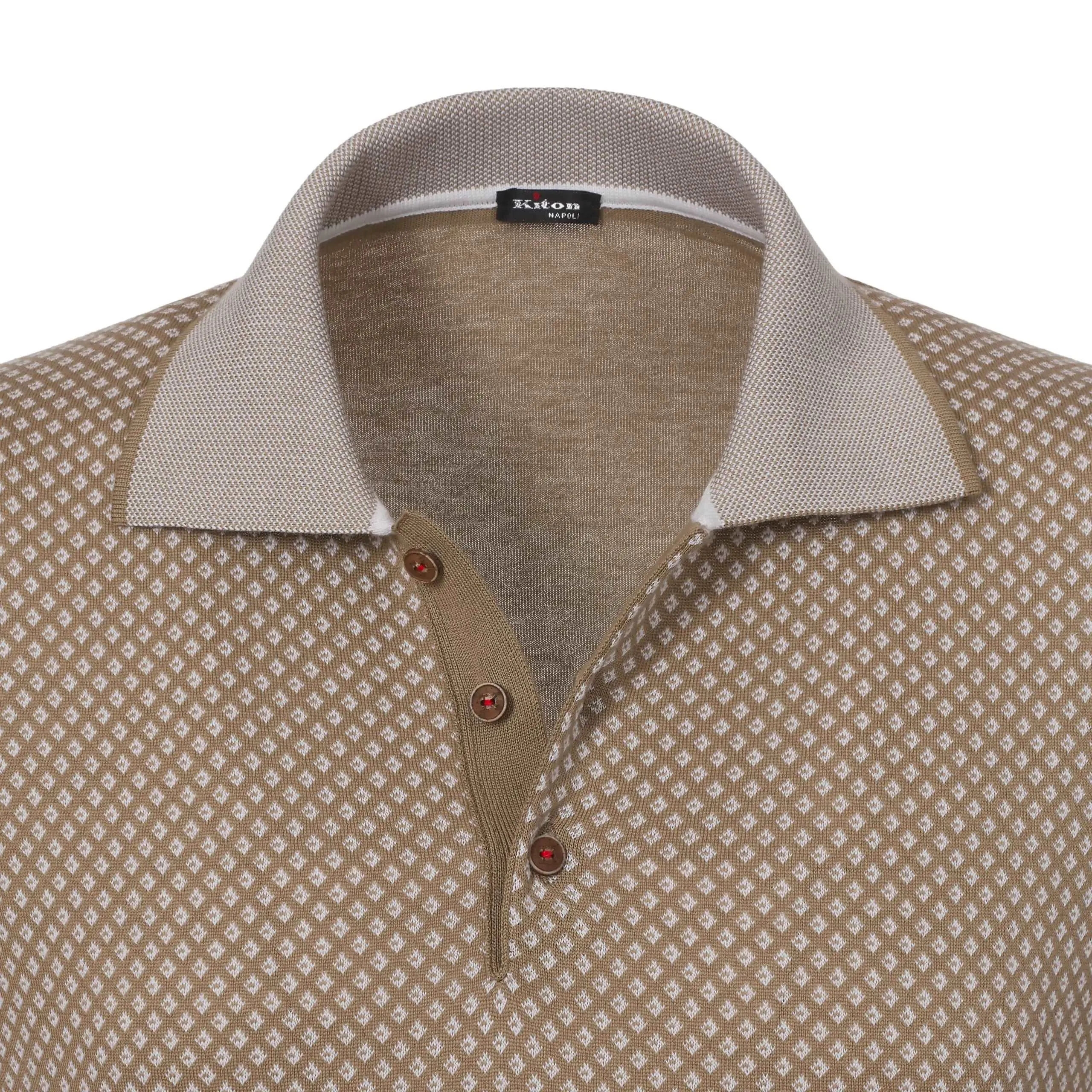 All-Monogram Polo Shirt in Sand Brown