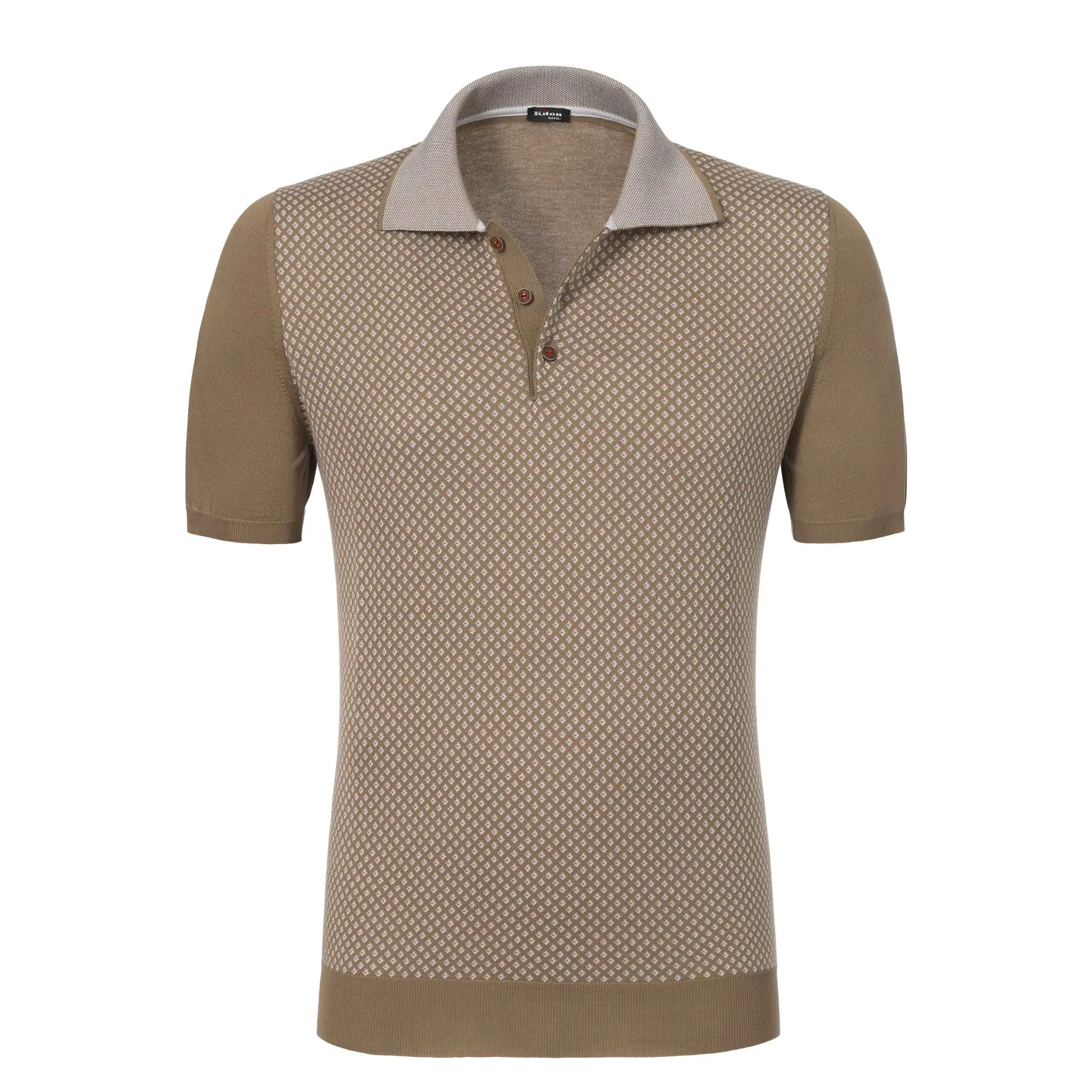 All-Monogram Polo Shirt in Sand Brown