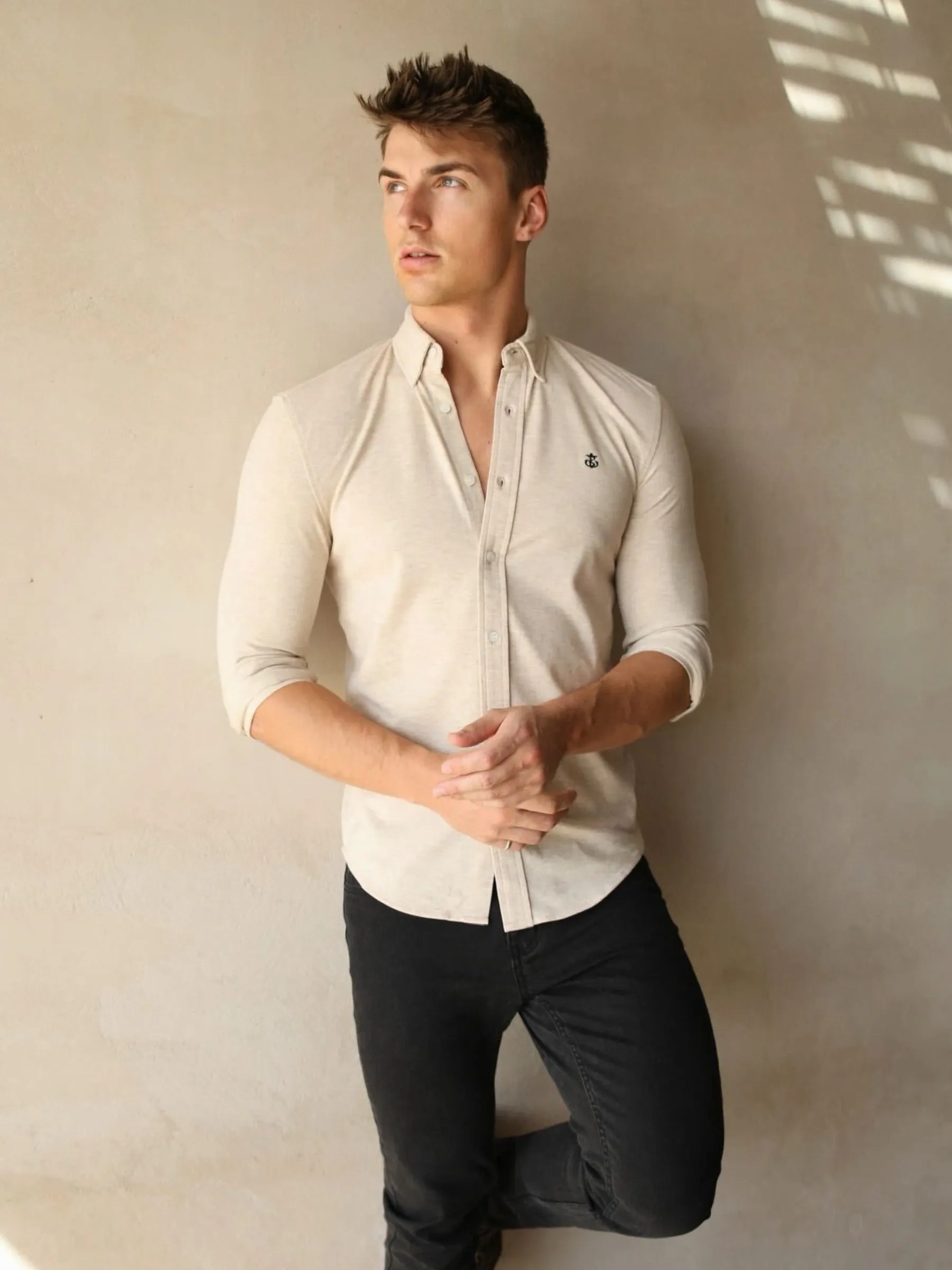 Arlo Soft Stretch Shirt - Sand