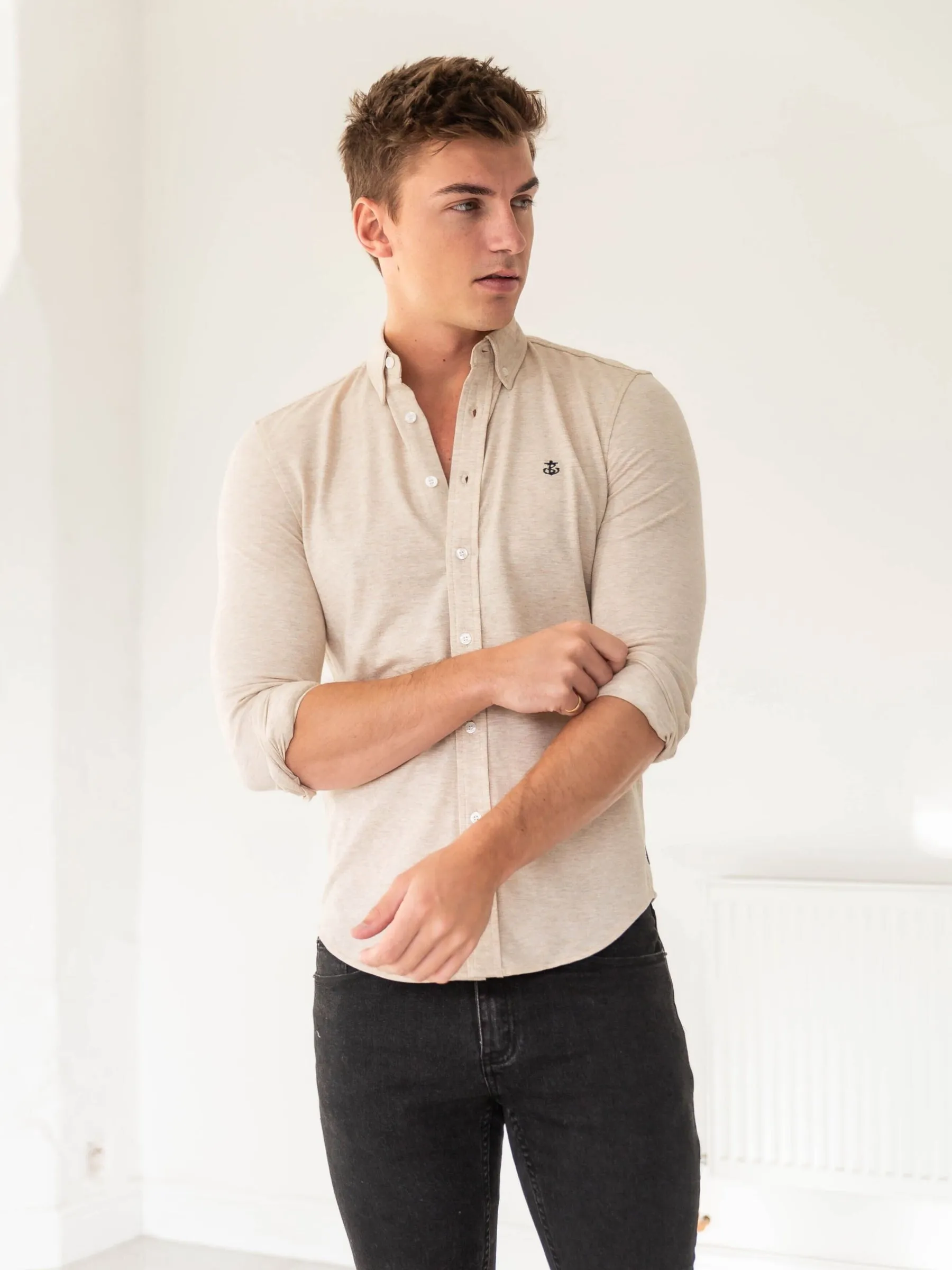 Arlo Soft Stretch Shirt - Sand