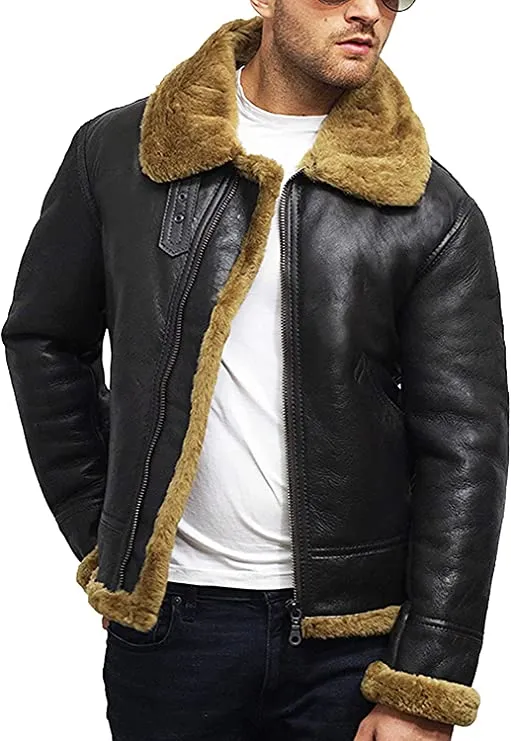 Aviator RAF B3 Bomber Men's Faux Fur Jacket