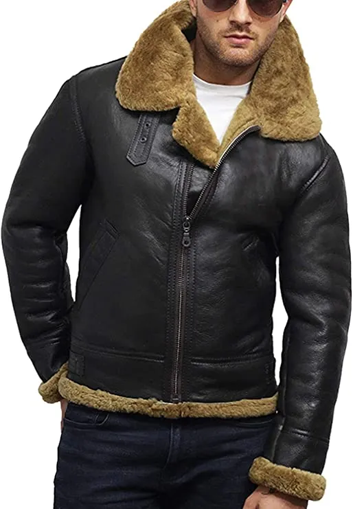 Aviator RAF B3 Bomber Men's Faux Fur Jacket