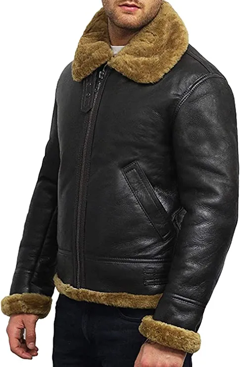 Aviator RAF B3 Bomber Men's Faux Fur Jacket