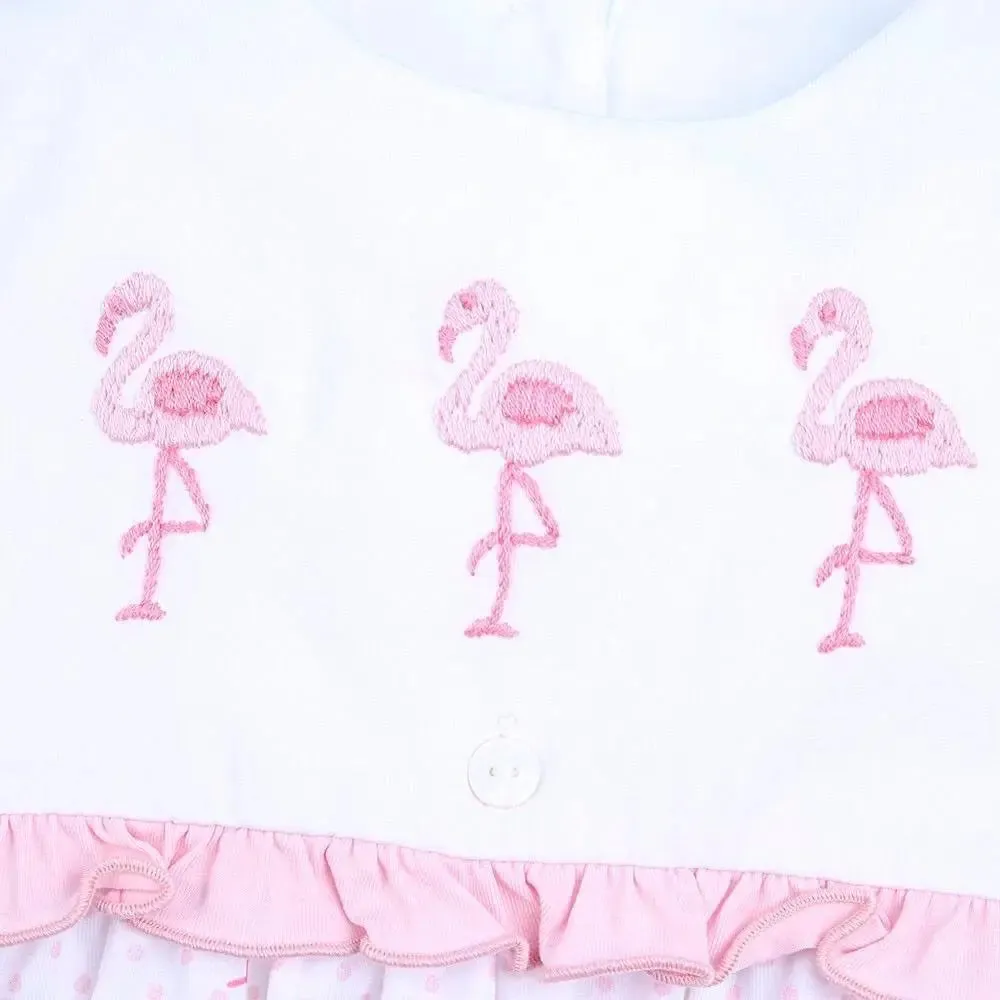 Babeeni Flamingo embroidery baby dress