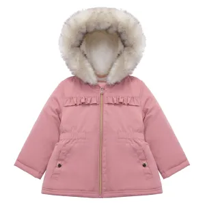 Baby Toddler Girls' Water-Resistant Puffer Jacket Sherpa Fleece Lined Parka Coat (6-24M, 2T-4T)