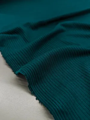 Bamboo Rib Knit - Deep Teal