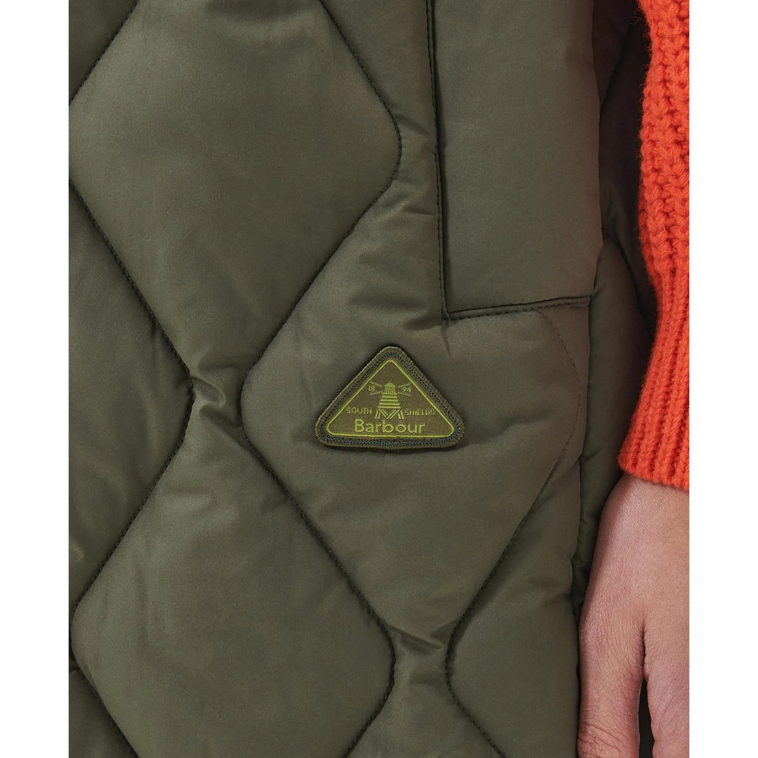 Barbour Samphire Gilet In Deep Olive 0133