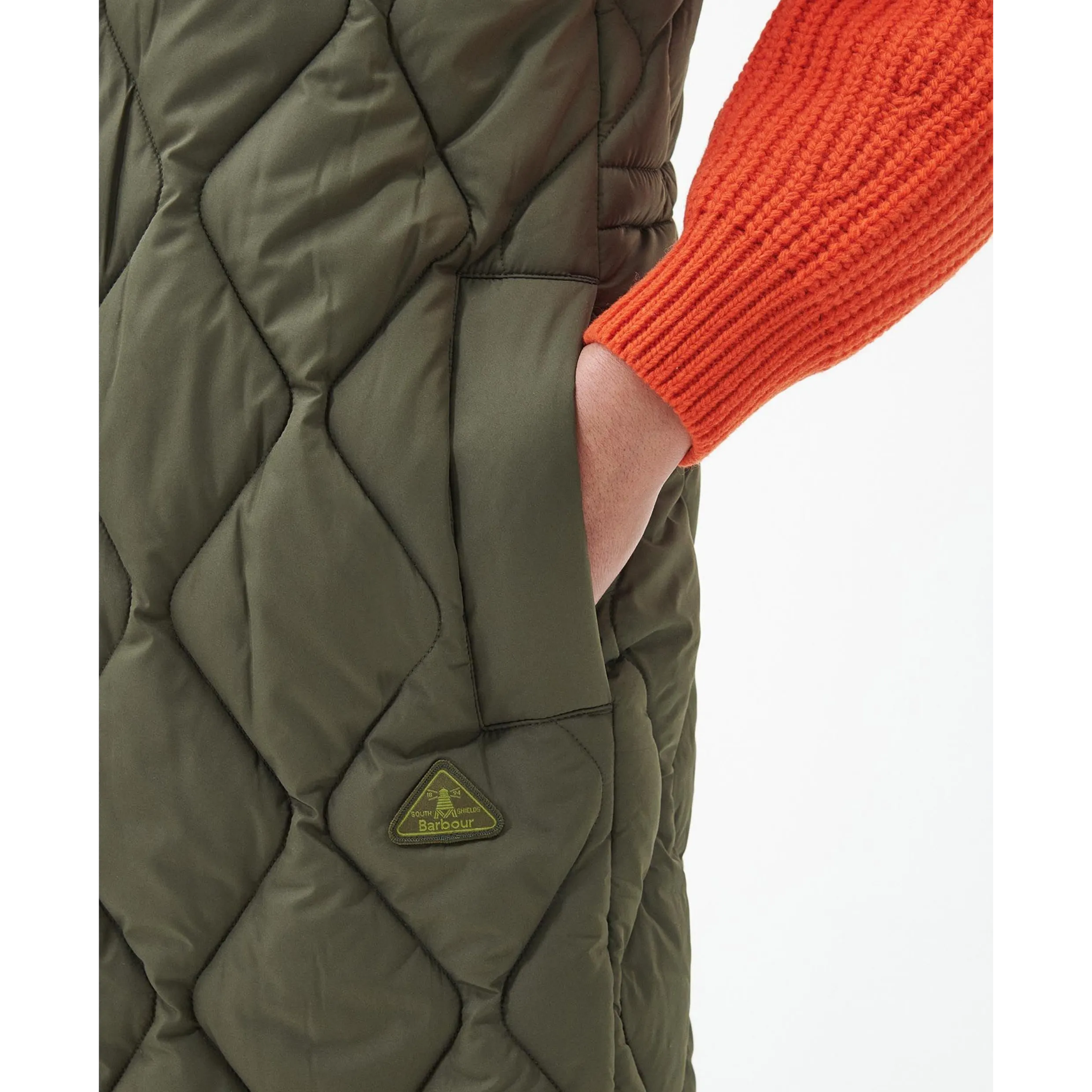 Barbour Samphire Gilet In Deep Olive 0133