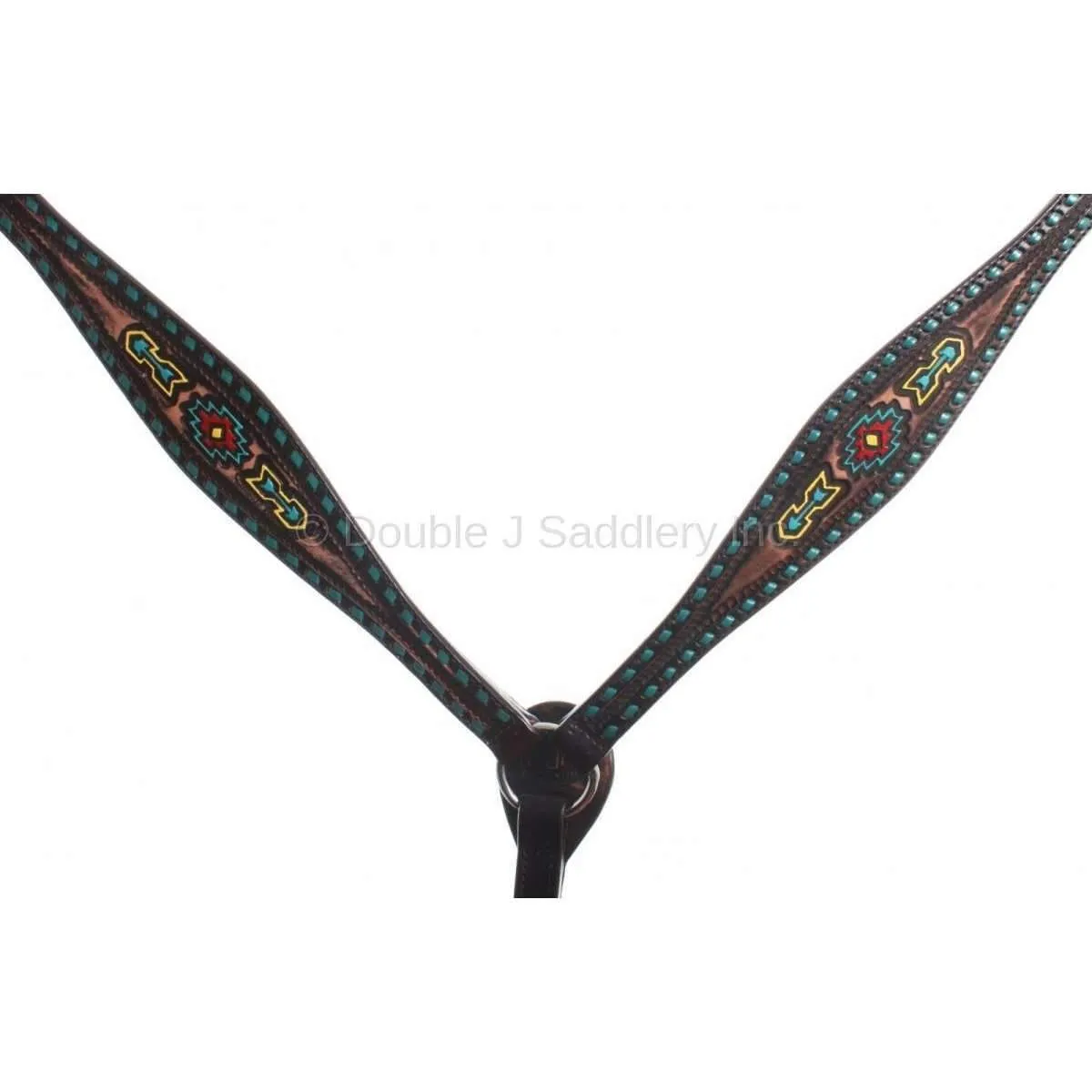 BC535 - Painted Southwest Design Breast Collar