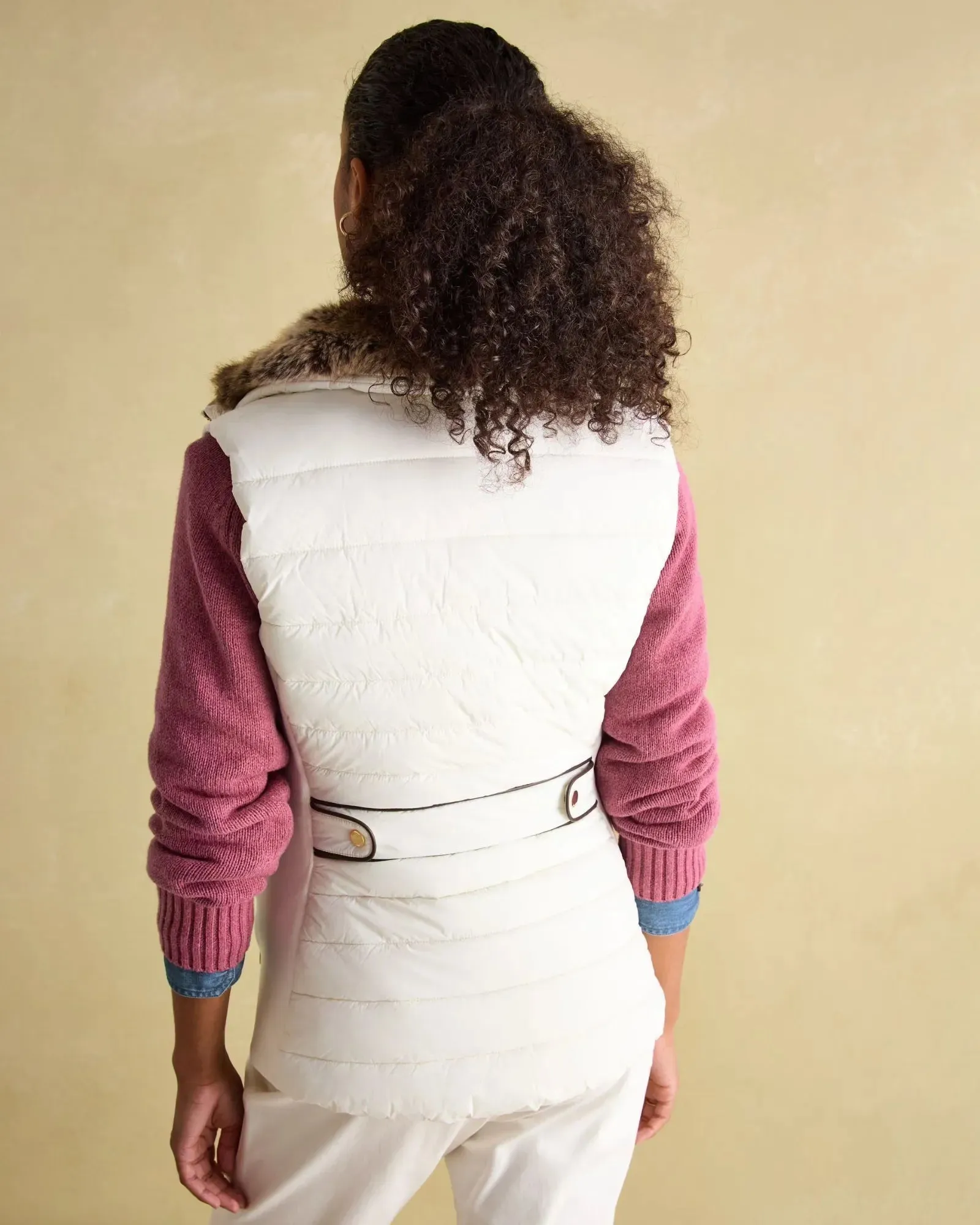 Beckley White Padded Showerproof Gilet