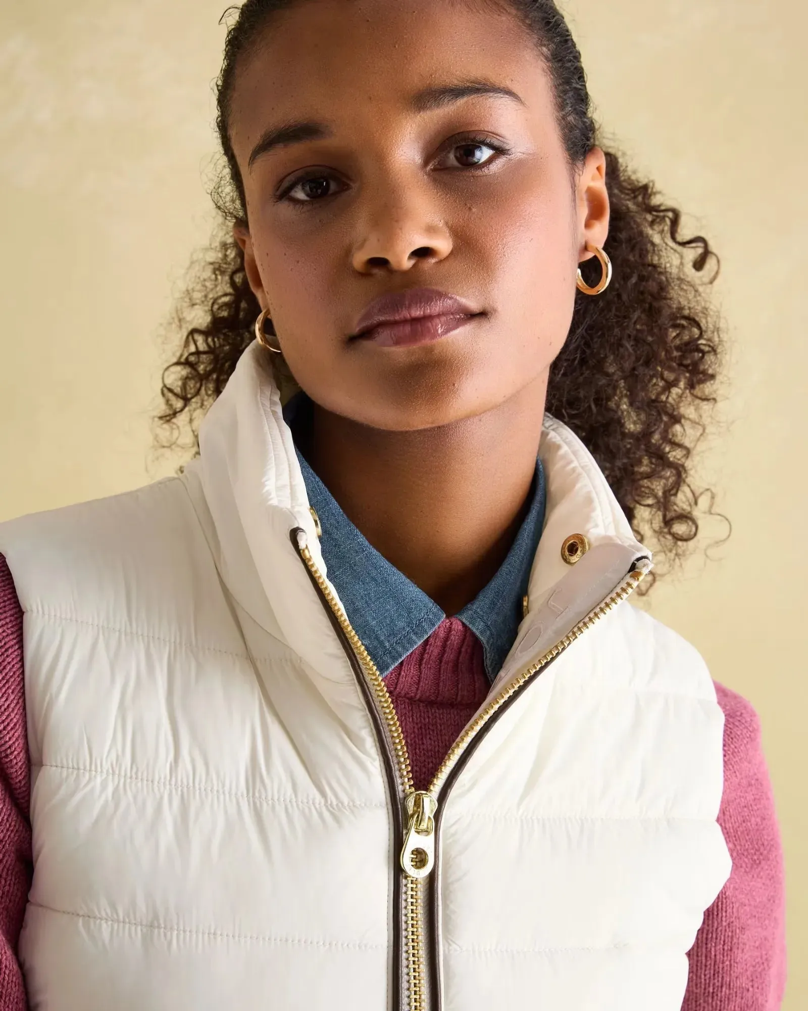 Beckley White Padded Showerproof Gilet