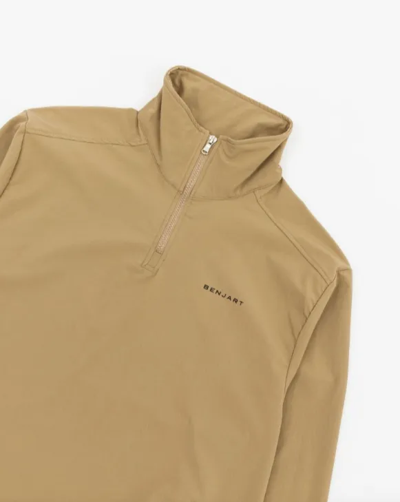 Benjart Nylon Quarter Zip - Sand