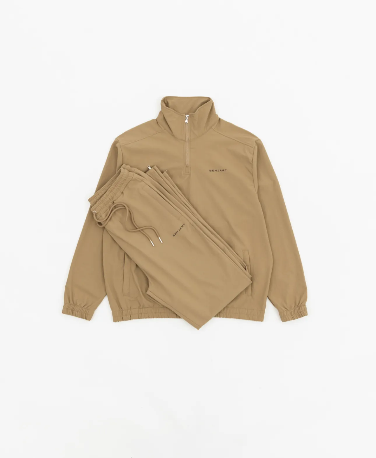 Benjart Nylon Quarter Zip - Sand