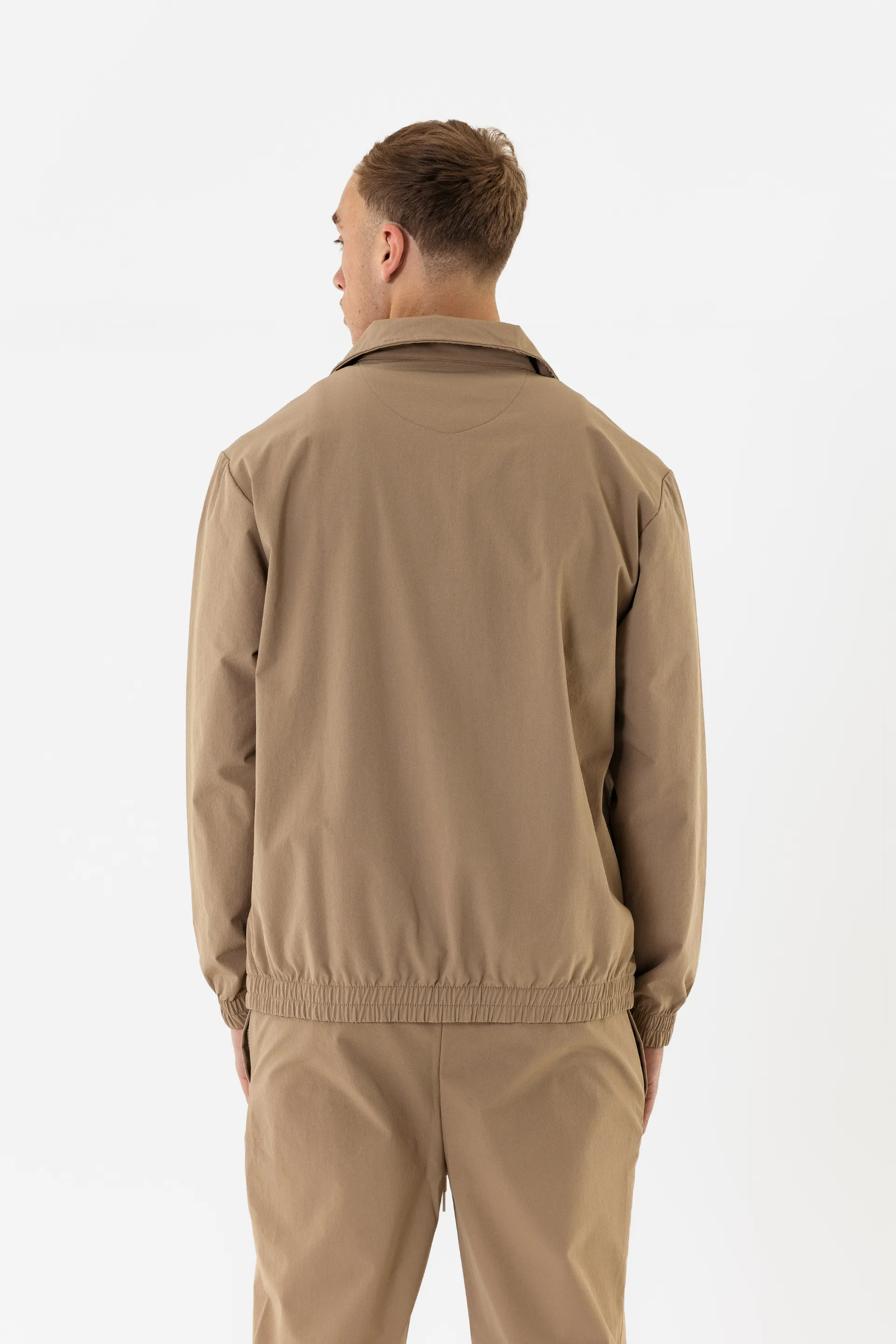 Benjart Nylon Quarter Zip - Sand