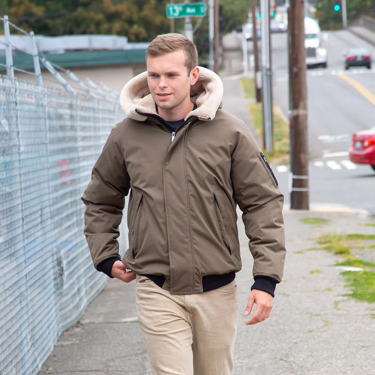 Boeing Hooded Sherpa Bomber Jacket