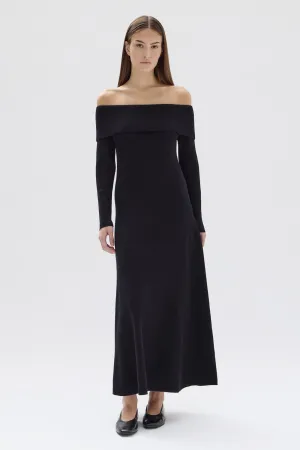 Cari Off-Shoulder Merino Wool Dress