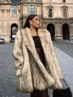 Cassy Elegant Long Fluffy faux fur coat