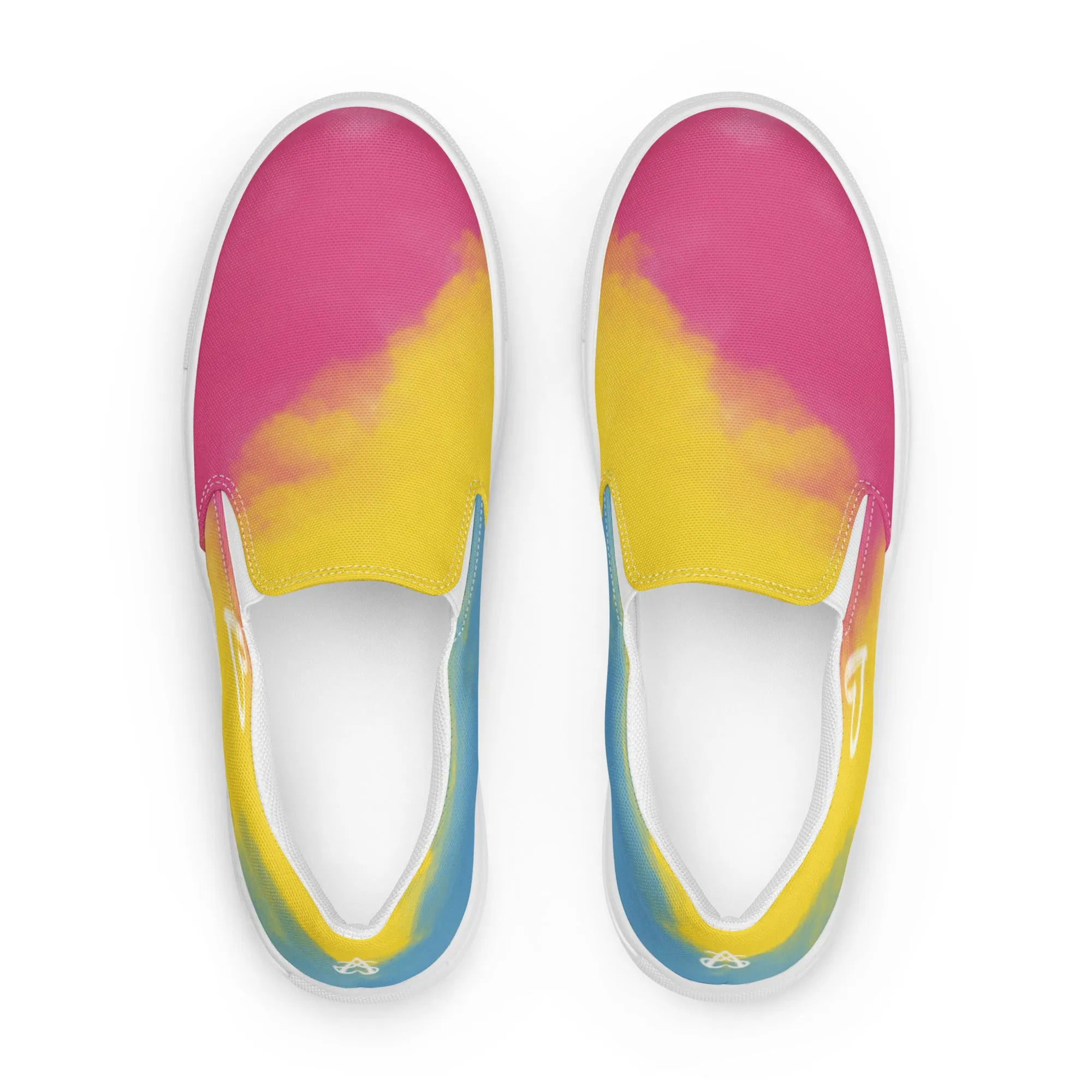 Cloudy Pansexual Slip-on Canvas Shoes (Fem Sizing)