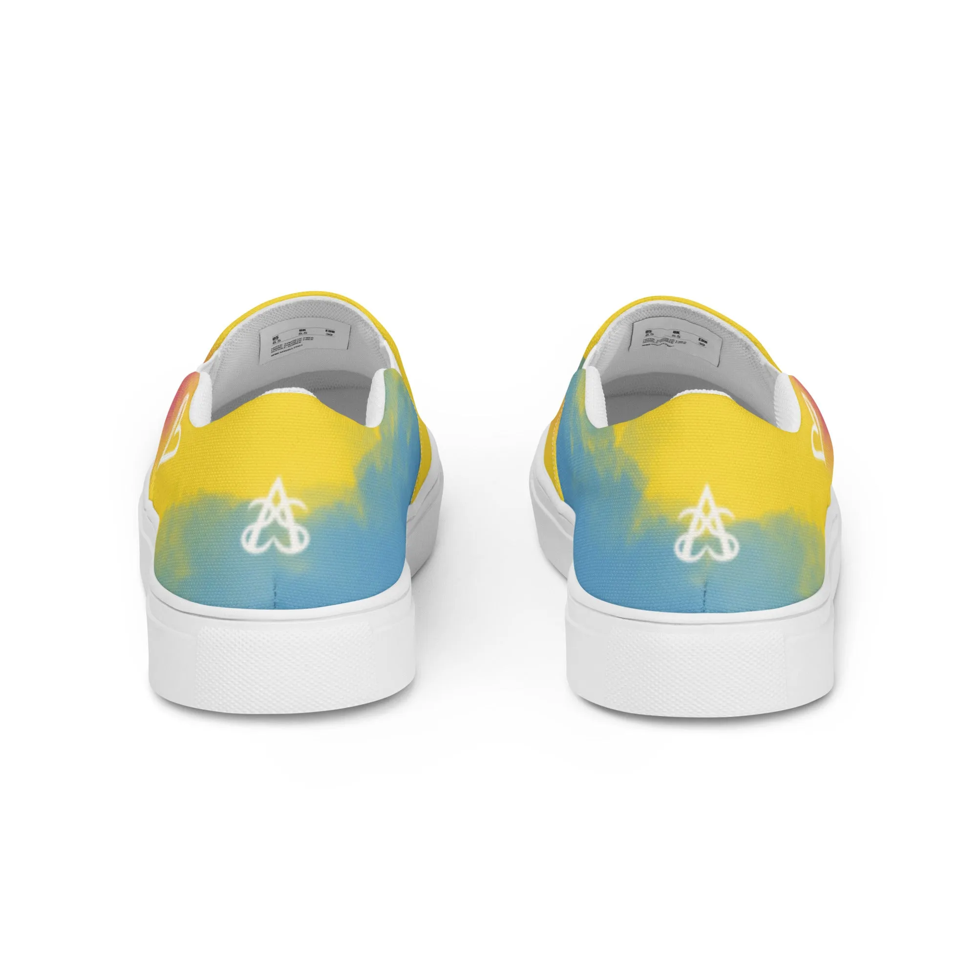 Cloudy Pansexual Slip-on Canvas Shoes (Fem Sizing)