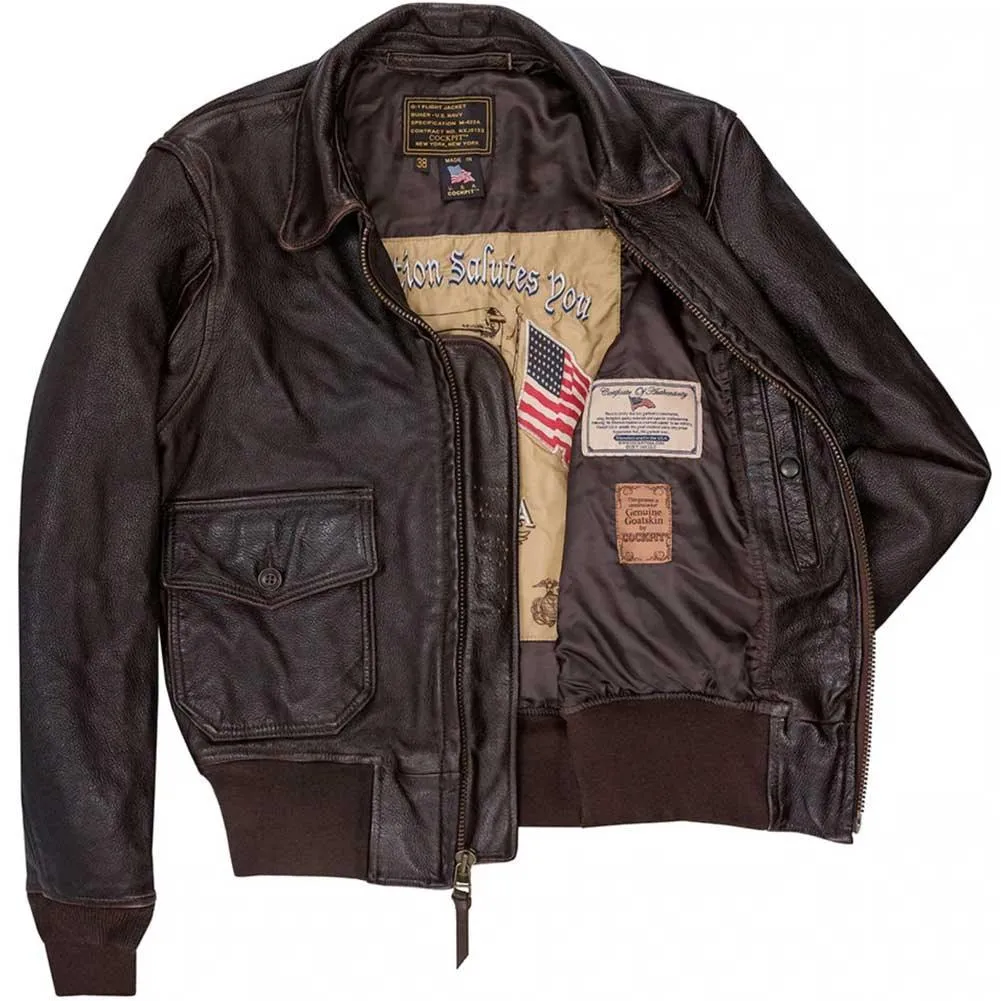 Cockpit USA Mens US Navy Carrier Pilot Jacket