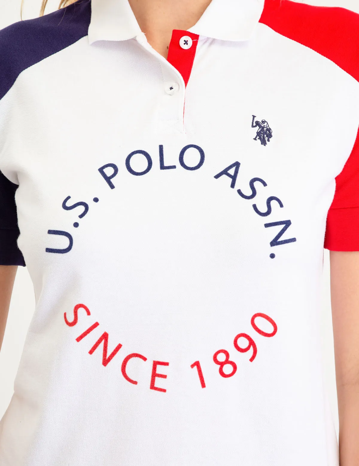 COLORBLOCK USPA CIRCLE LOGO POLO SHIRT