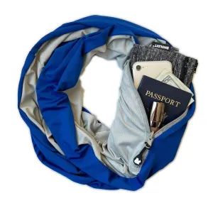 Convertible Infinity Scarf with Pocket™ | Ice Silk Blue Twist