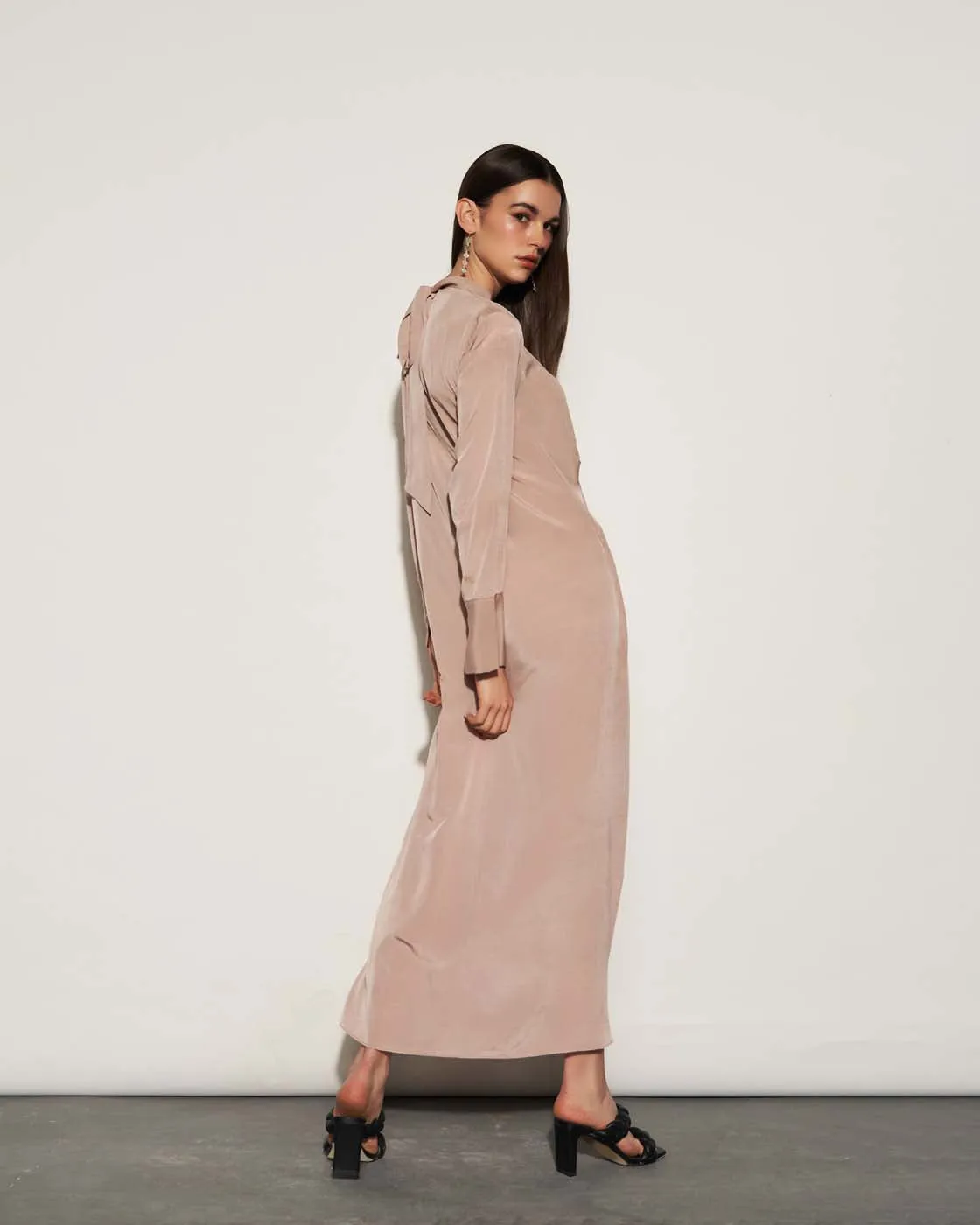 CRAPE ASYMMETRICAL DRESS