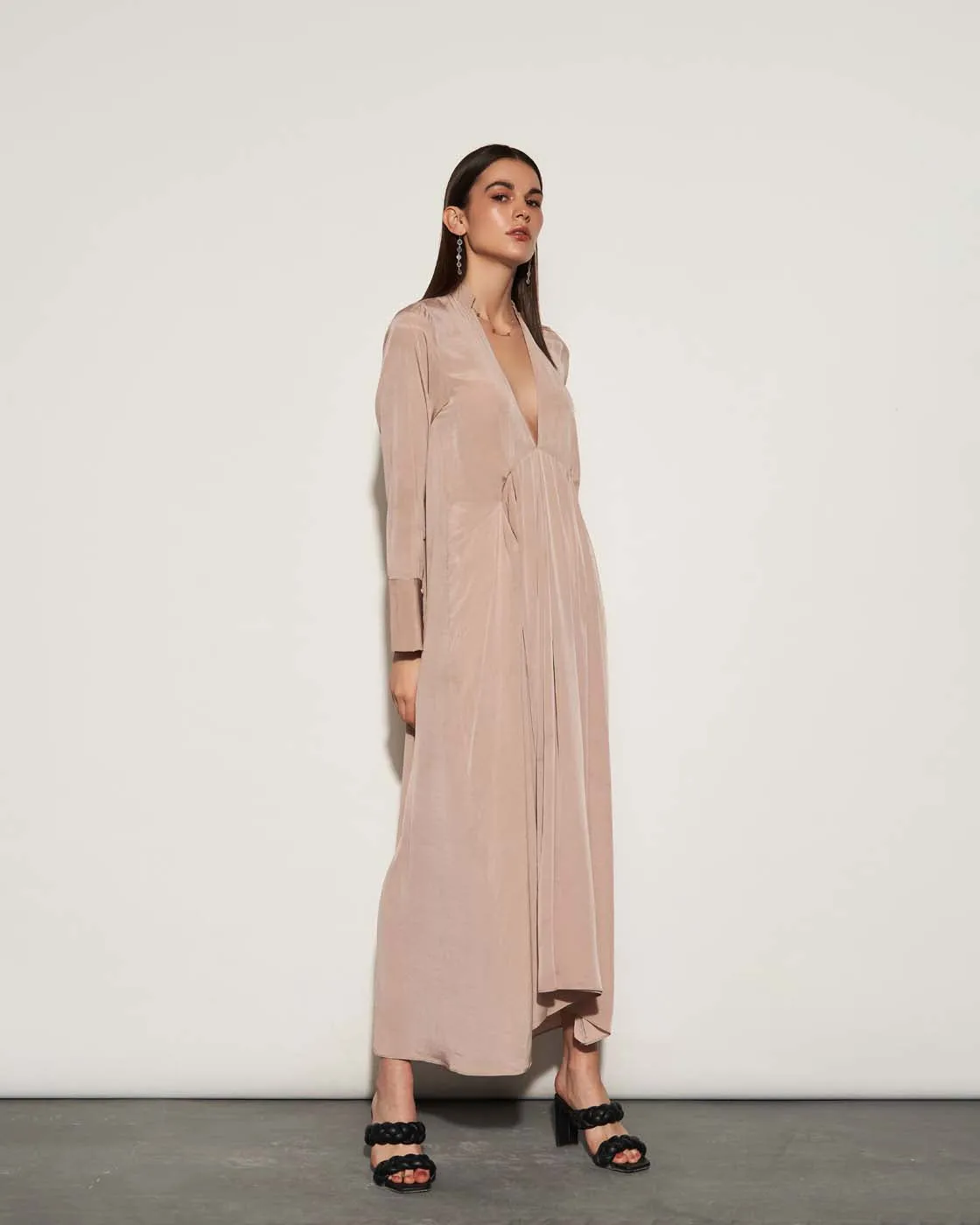 CRAPE ASYMMETRICAL DRESS