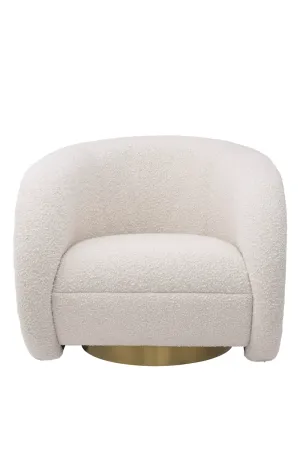 Cream Bouclé  Swivel Chair | Eichholtz Cristo