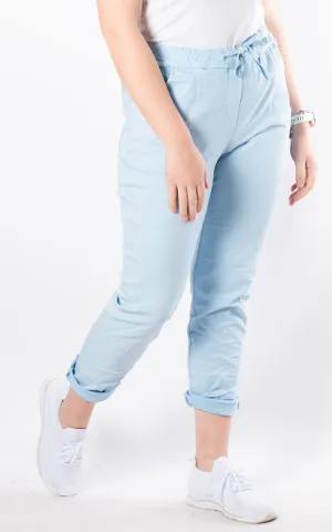 Crinkle Magic Joggers | Sky Blue