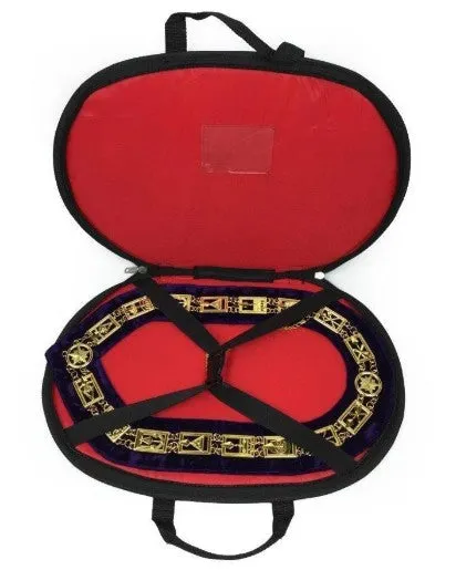 Cryptic Mason - Royal & Select Rhinestones Chain Collar - Gold/Silver On Purple   Free Case