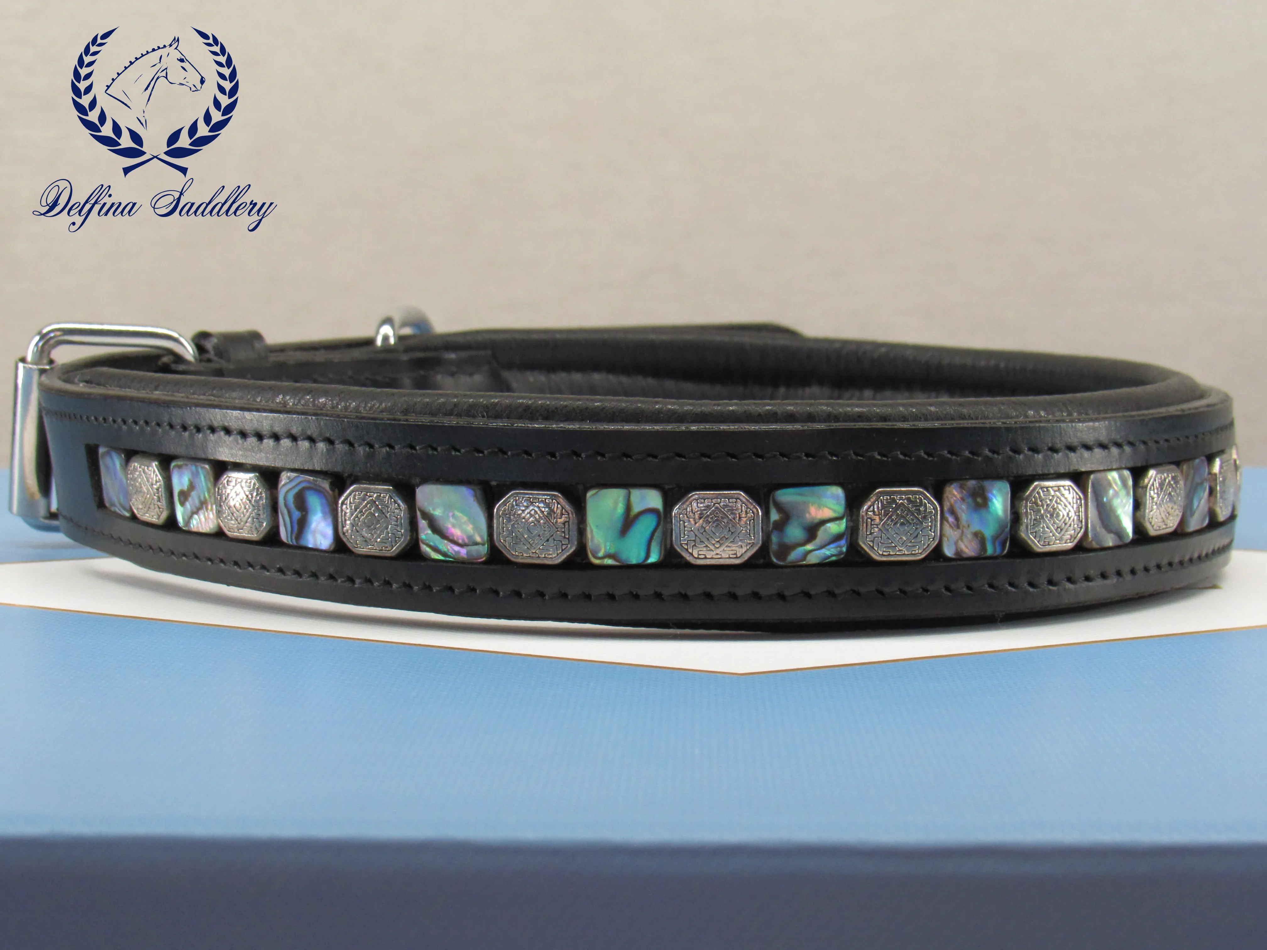 Custom Collar : Abalone and Tibetan Silver - Any Size