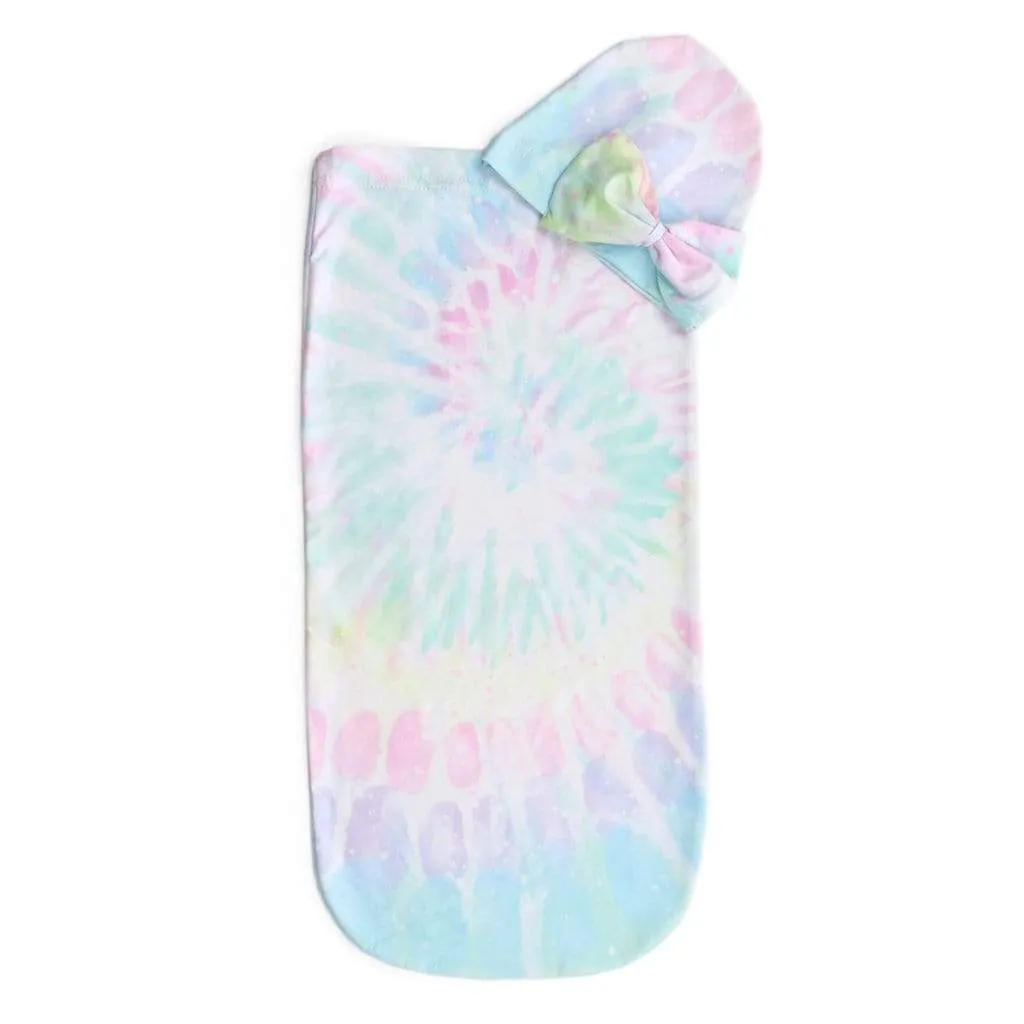 Cutie Cocoon Matching Cocoon & Hat Set - Rainbow Tie Dye