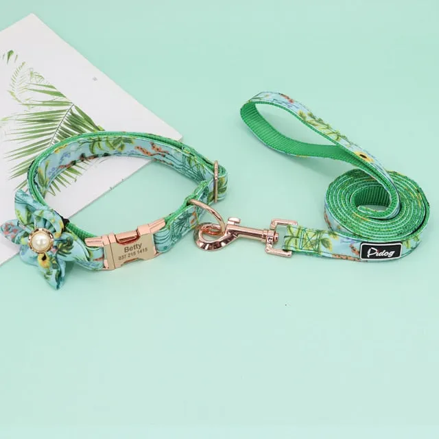 Designer Florals: Personalized Dogs Flower Collars