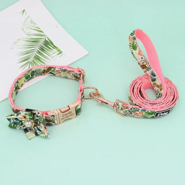 Designer Florals: Personalized Dogs Flower Collars