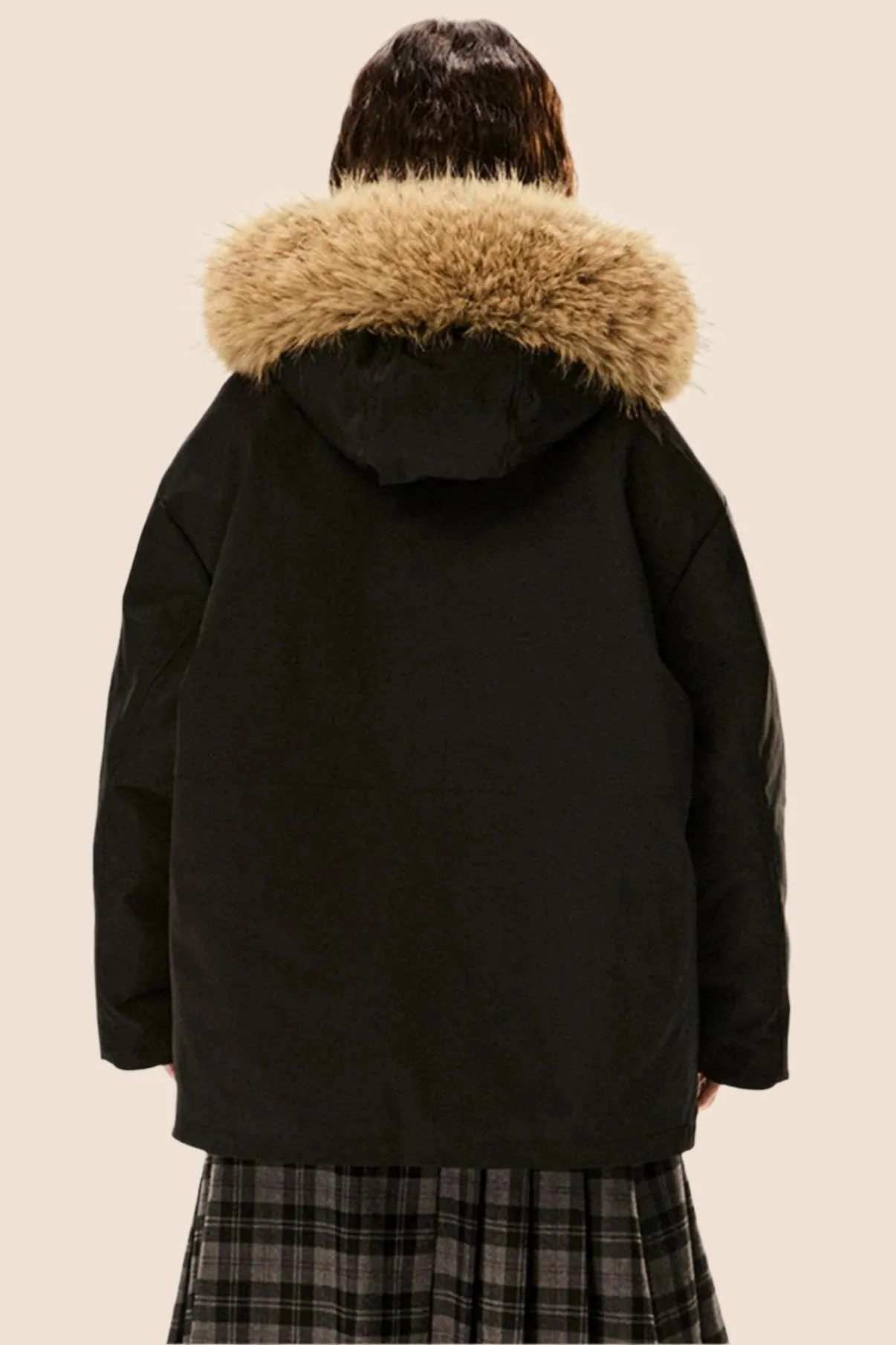 Detachable Hood Fur Collar Down Jacket