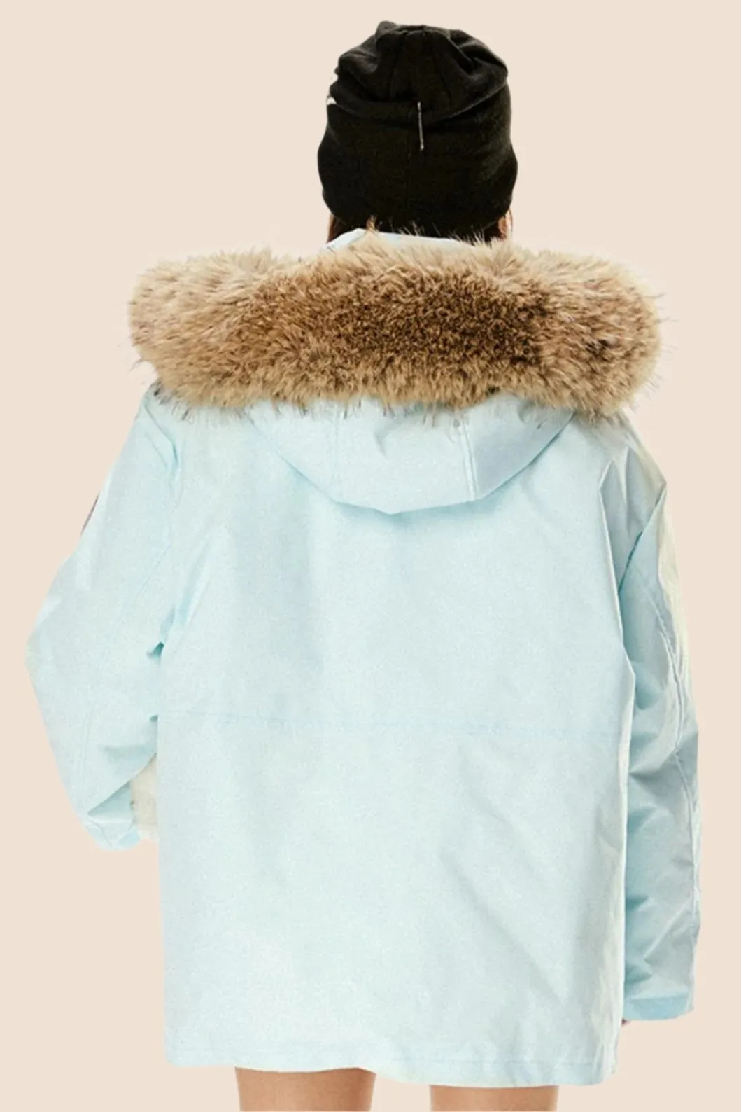 Detachable Hood Fur Collar Down Jacket