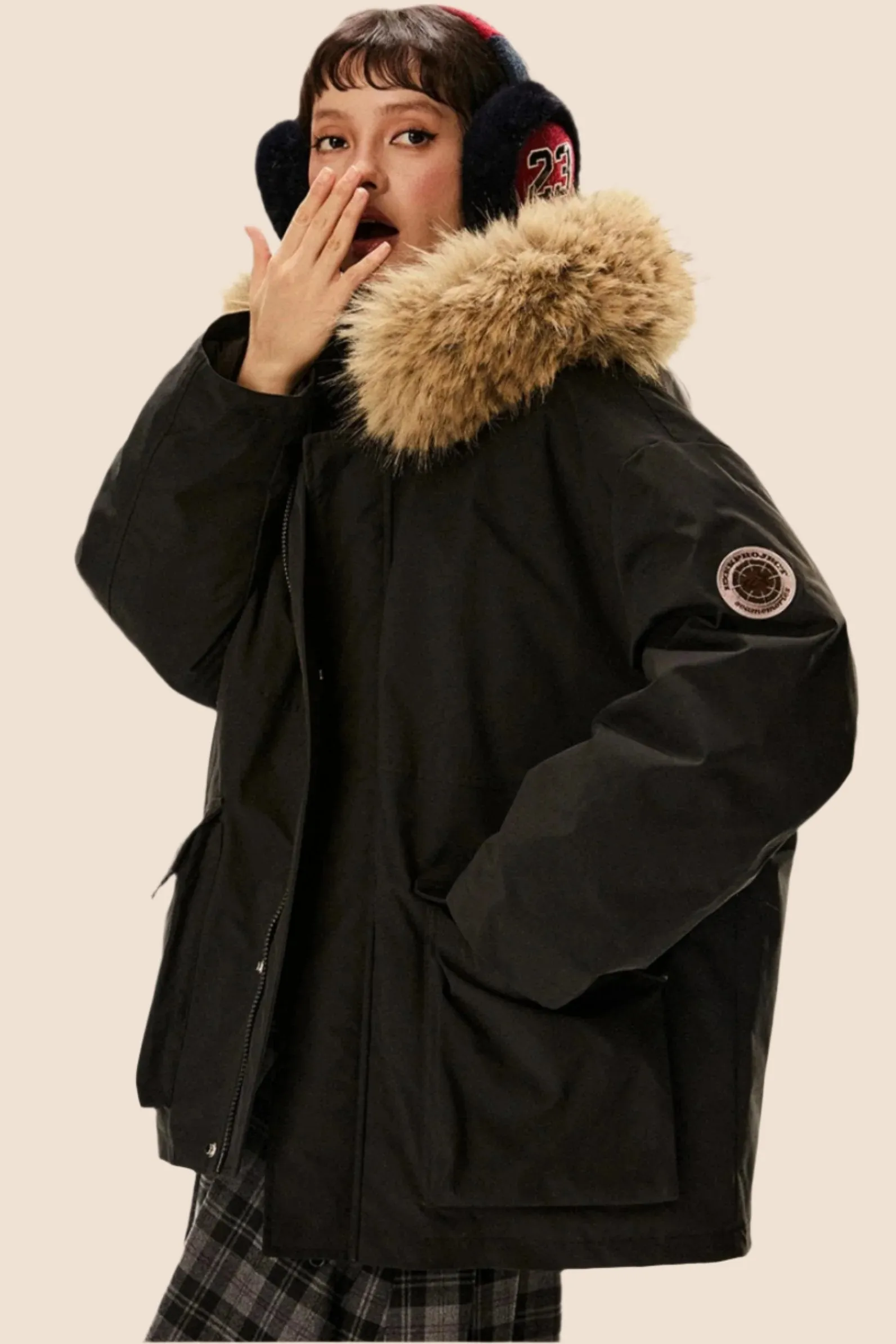 Detachable Hood Fur Collar Down Jacket