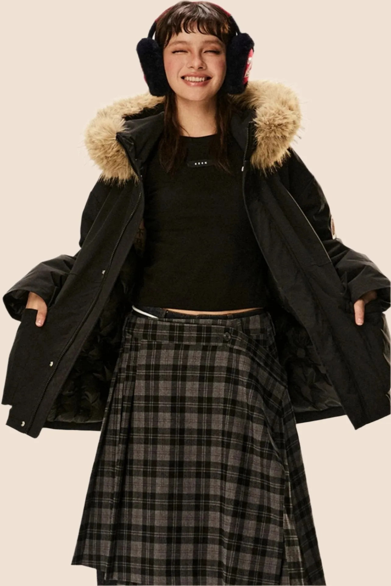 Detachable Hood Fur Collar Down Jacket