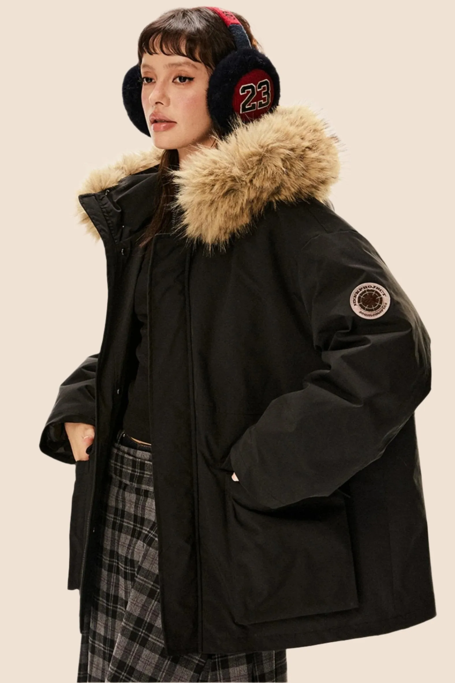 Detachable Hood Fur Collar Down Jacket