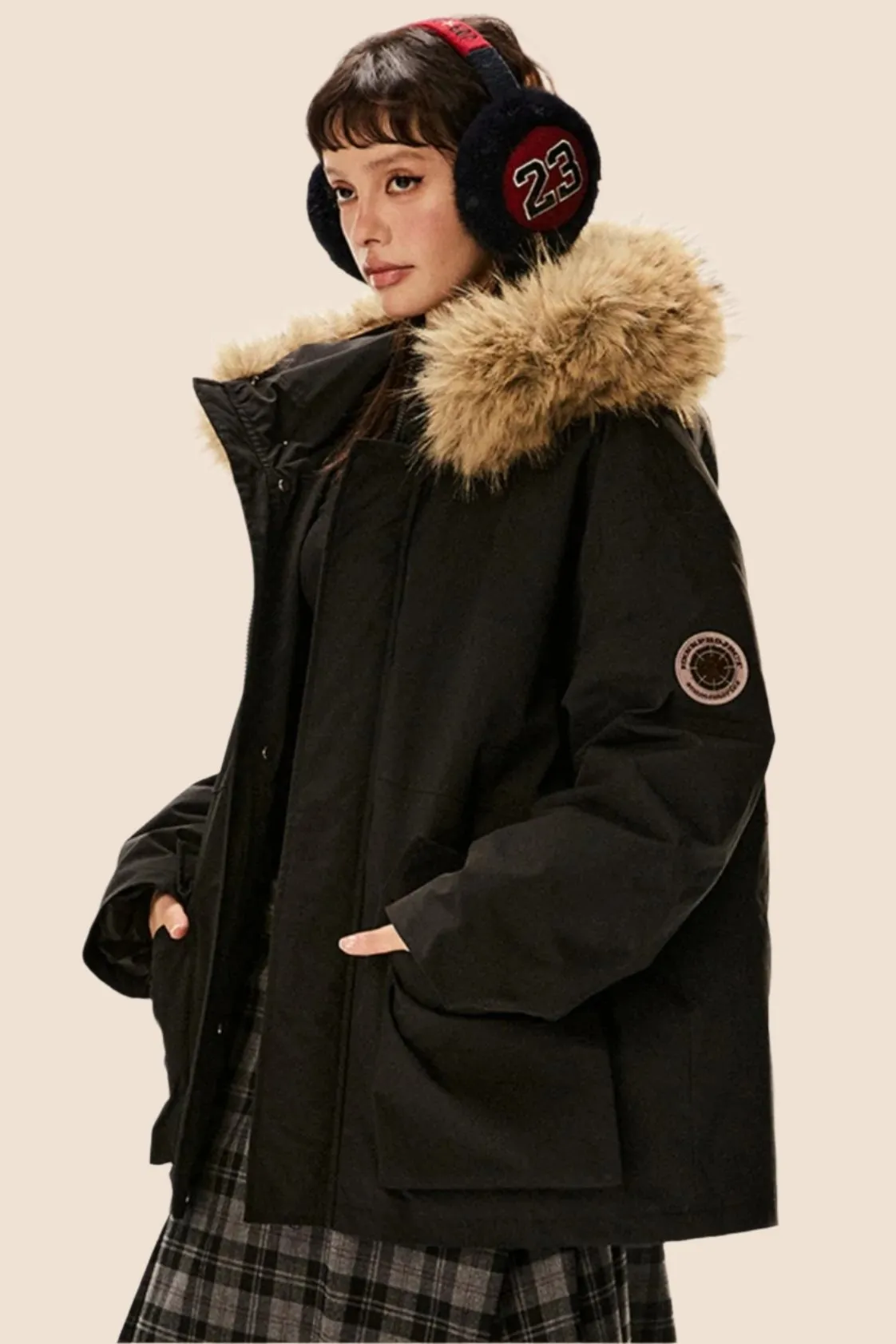 Detachable Hood Fur Collar Down Jacket