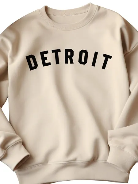 Detroit Classic Unisex Sweatshirt - Black / Sand