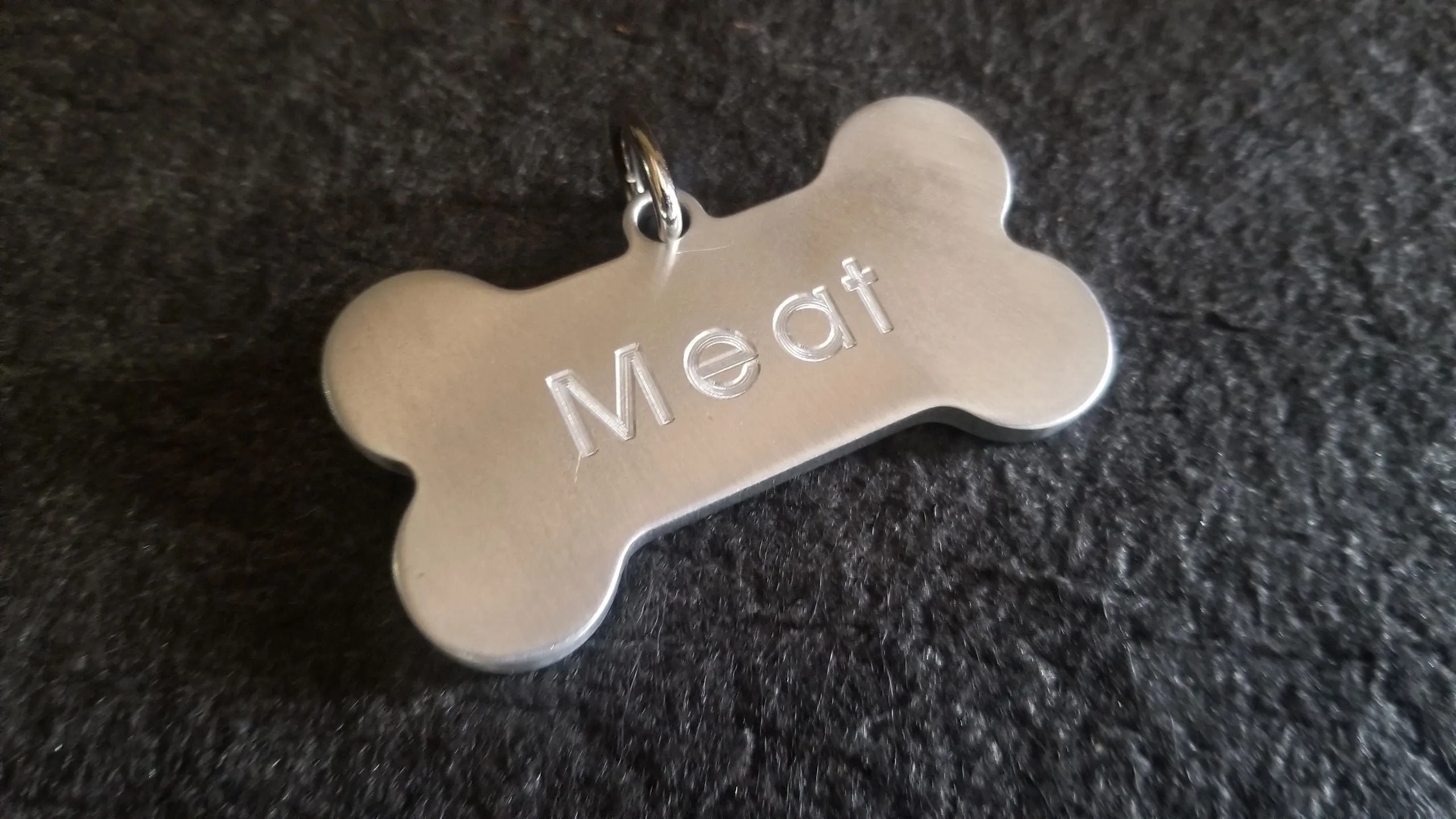 Dog Bone Shaped Aluminum Tag