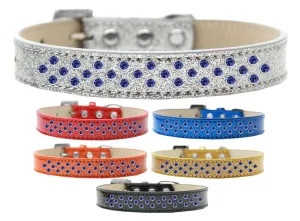 Dog, Puppy & Pet Ice Cream  Collar, "Blue Crystal Rimsets Sprinkles"