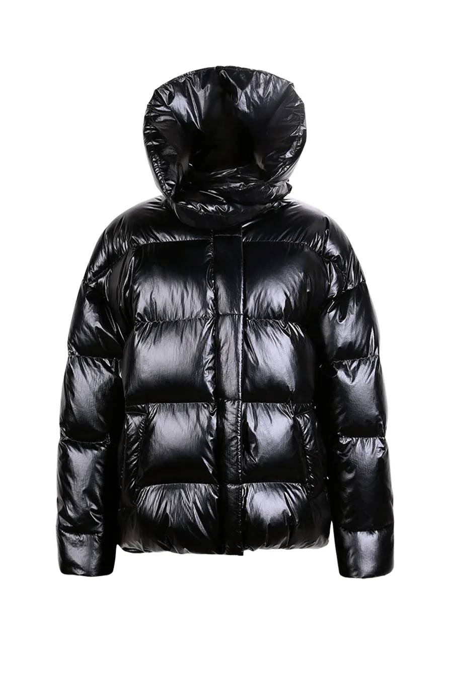 duck down jacket with high collar